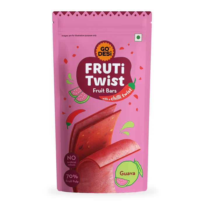 Fruiti Twist pack of 10 - Guava - GO DESi
