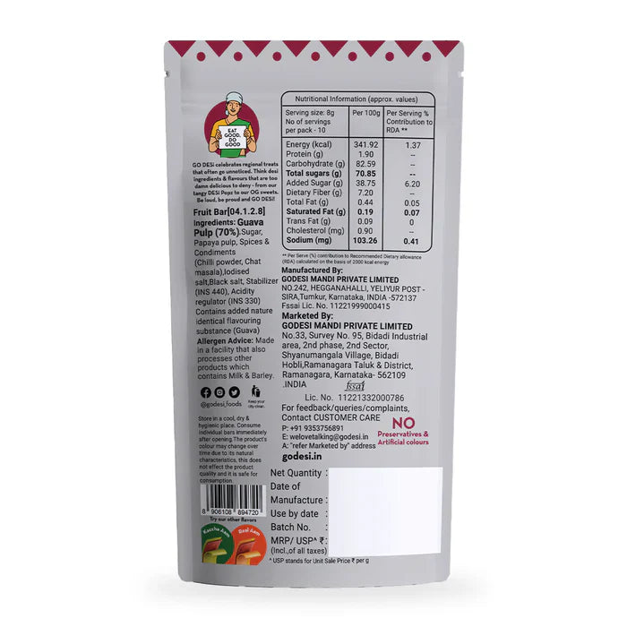 Fruiti Twist pack of 10 - Guava - GO DESi