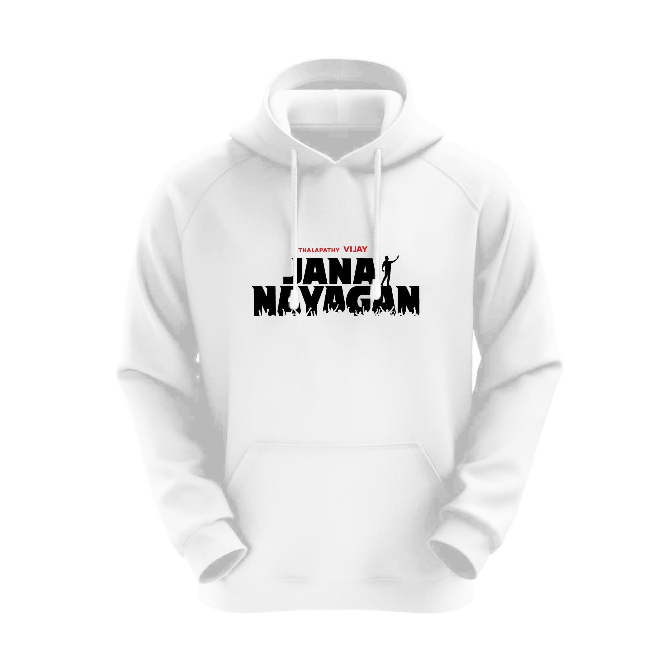 Jana Nayagan Thalapathy Vijay Fearless Leader White Hoodie - Dudeme