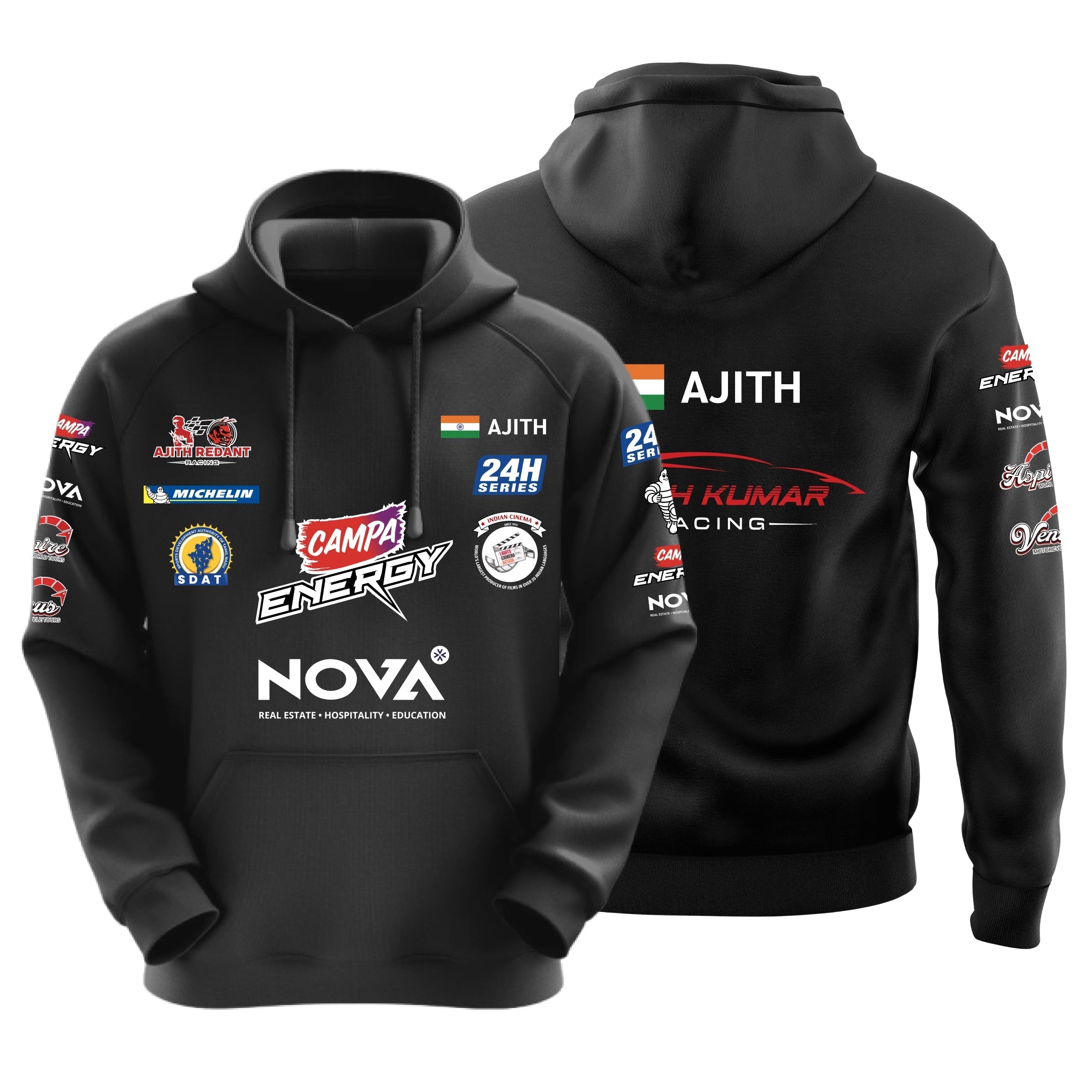 Ajith Kumar Racing Black Hoodie - Dudeme