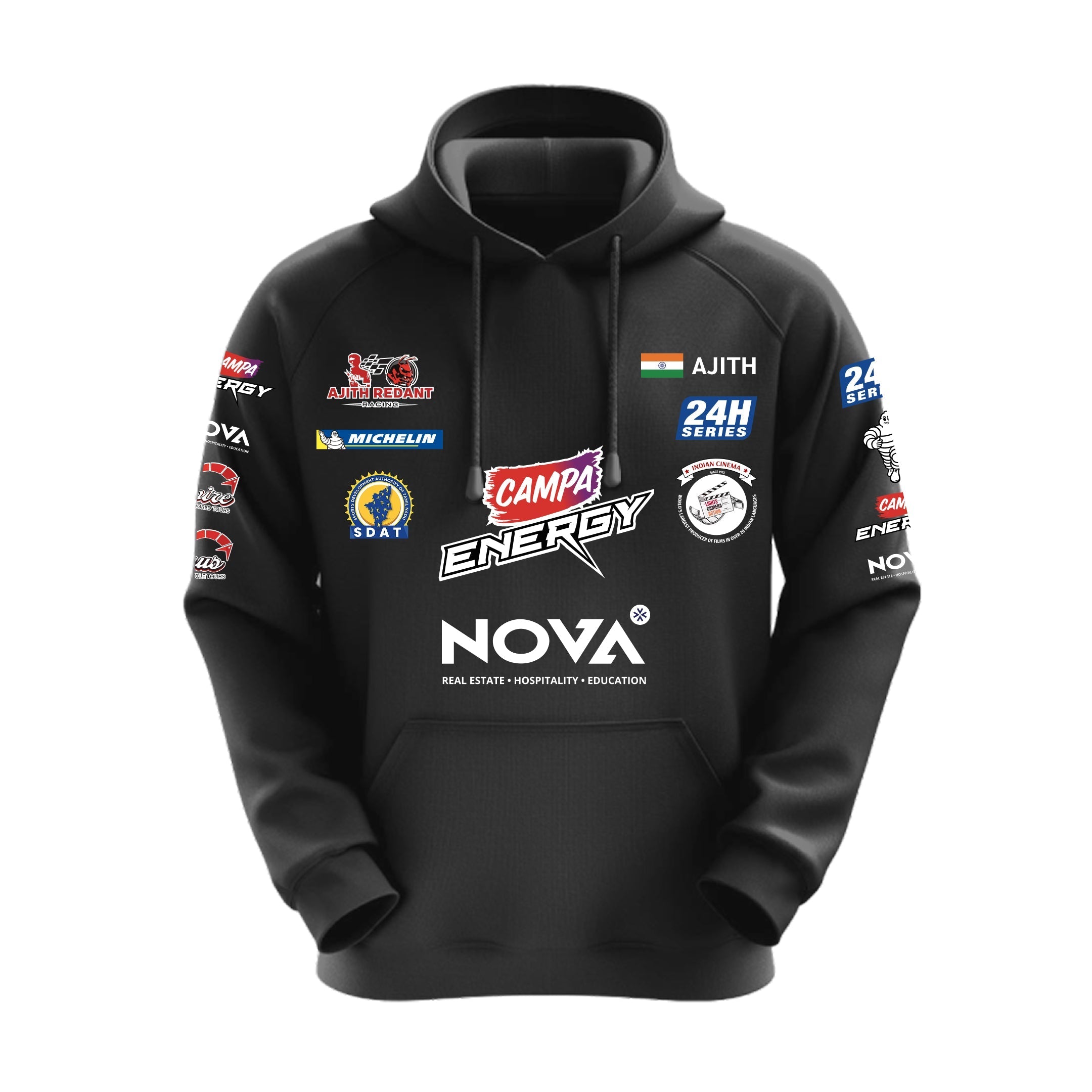 Ajith Kumar Racing Black Hoodie - Dudeme