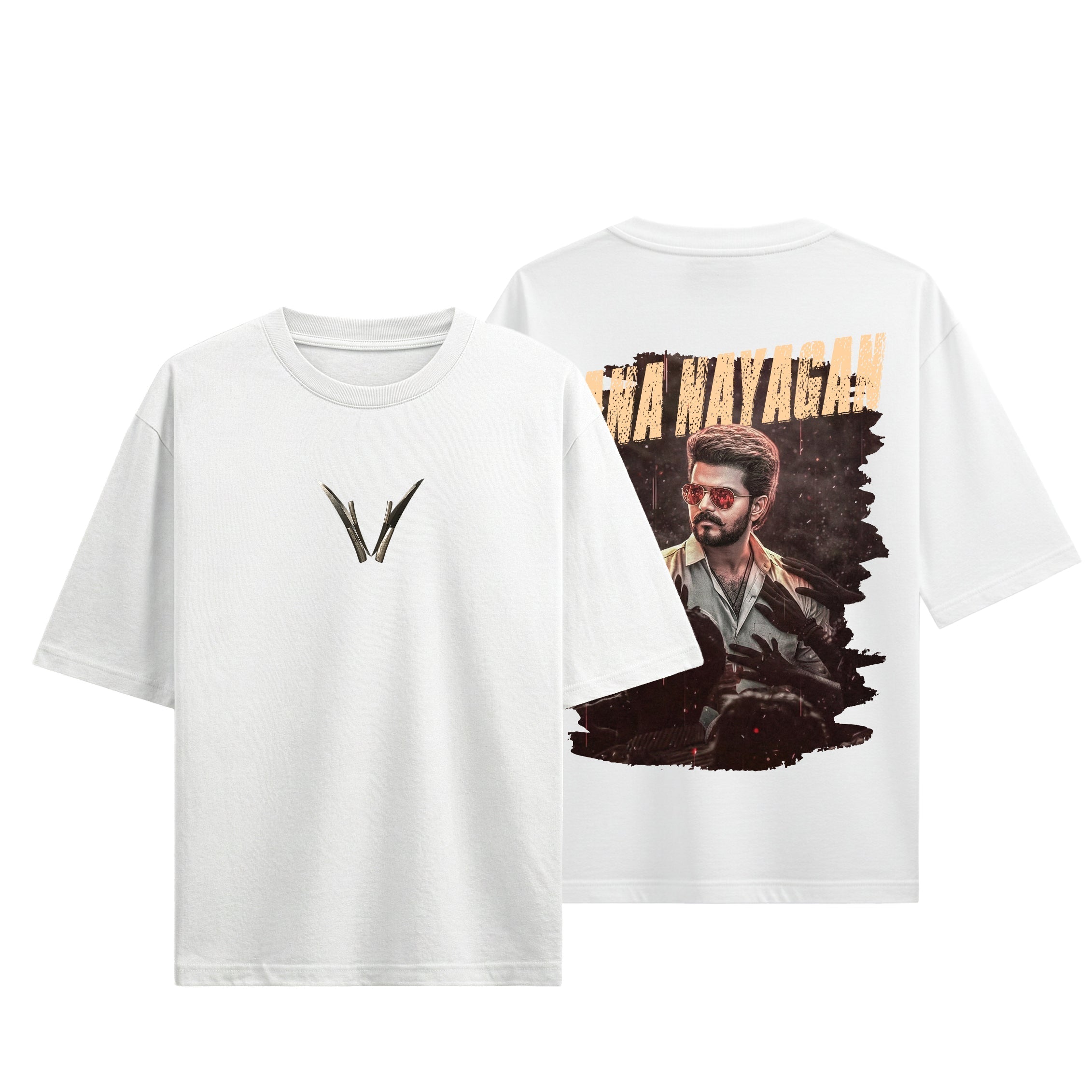 Jana Nayagan Thalapathy Vijay White T-Shirt - Dudeme