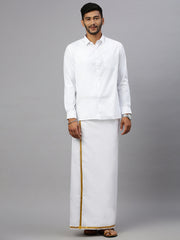 Regular single layer Jari Dhoti - Ramraj Cotton