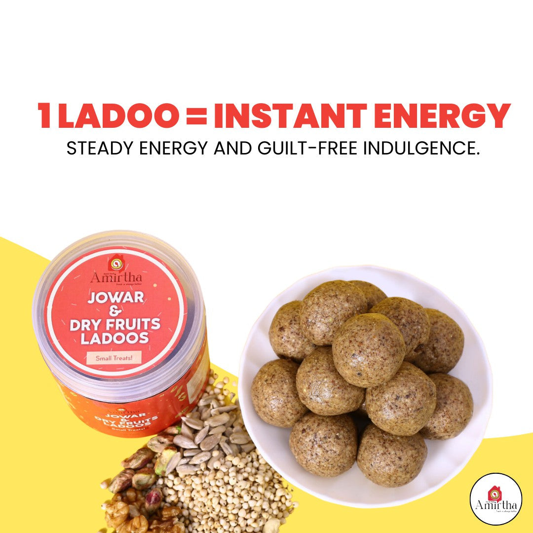 Jowar & Dry Fruits Ladoos - Amirtha Health Foods