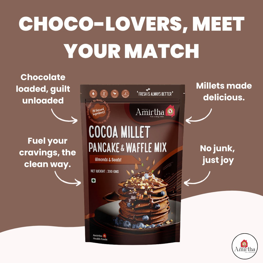 Cocoa Millet Pancake Mix - Amirtha Health Foods