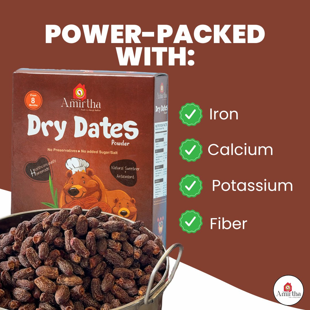 Dry Dates Powder - Amirtha Health Foods
