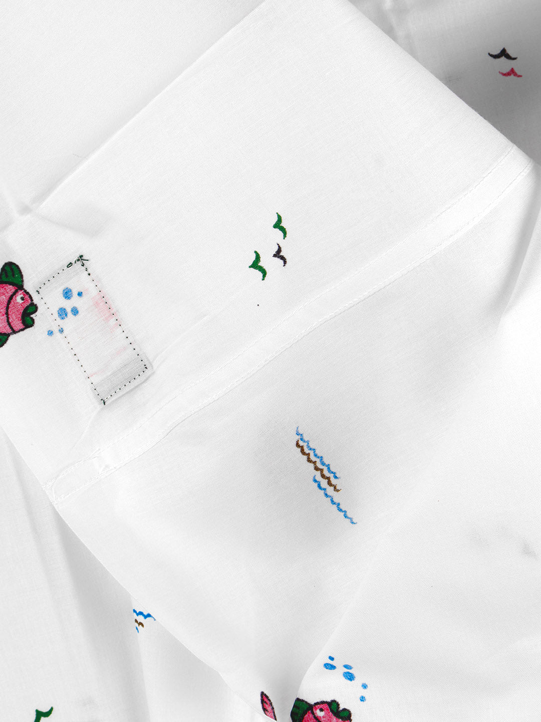 Hammock (Premium Cotton Born Baby White with Assorted Prints Stitched Hammock Cloth) - Ramraj Cotton