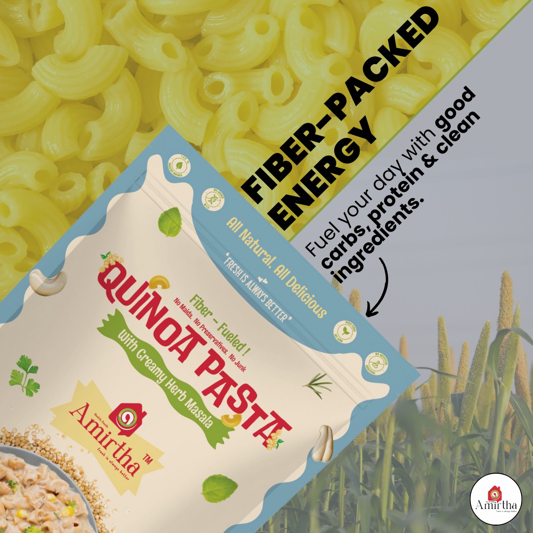 Quinoa Pasta with Creamy Herb Masala- Amirtha Health Foods