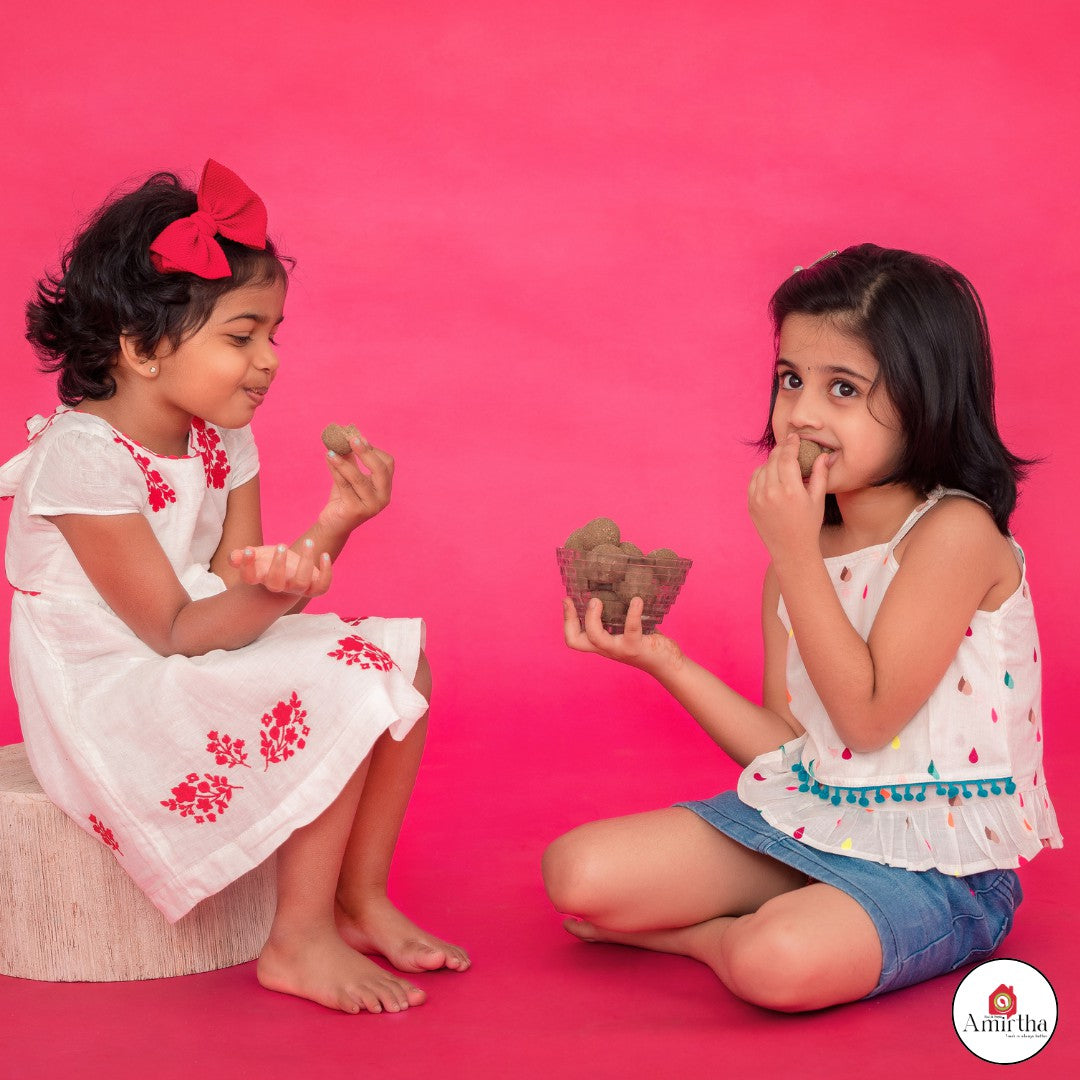 Sprouted Ragi & Dry Fruits Ladoos - Amirtha Health Foods