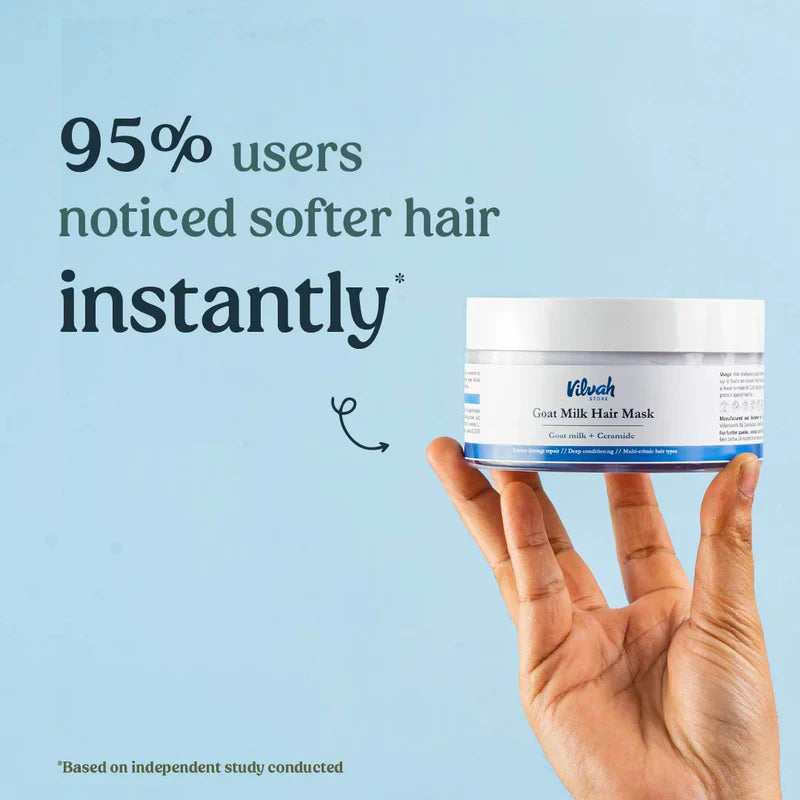 Goat Milk Hair Mask (Frizz, Flyaway - Control ) - Vilvah