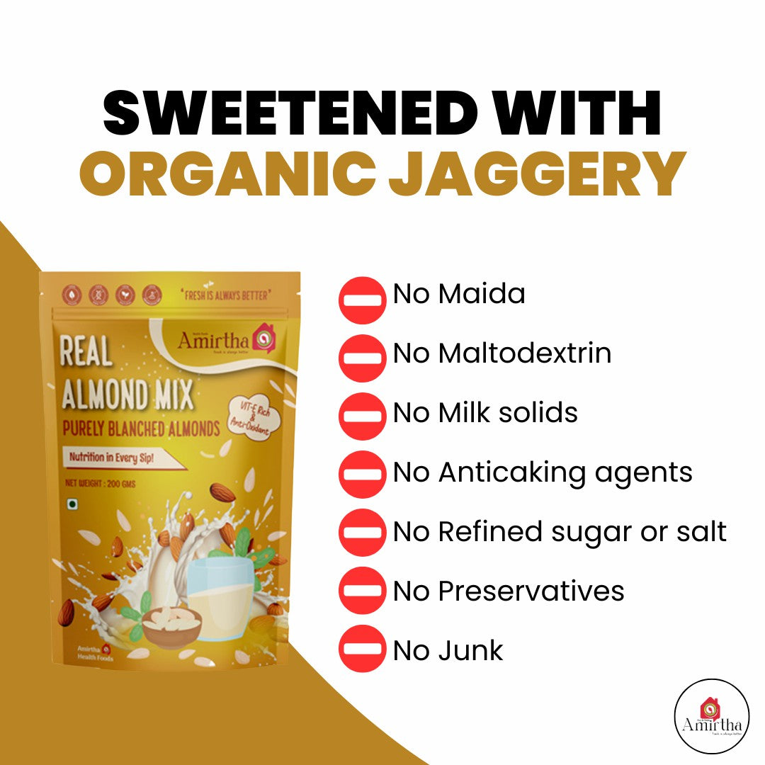 Real Almond Milk Instant Mix - Amirtha Health Foods