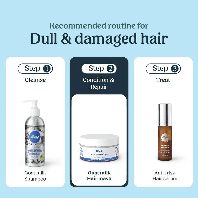 Goat Milk Hair Mask (Frizz, Flyaway - Control ) - Vilvah