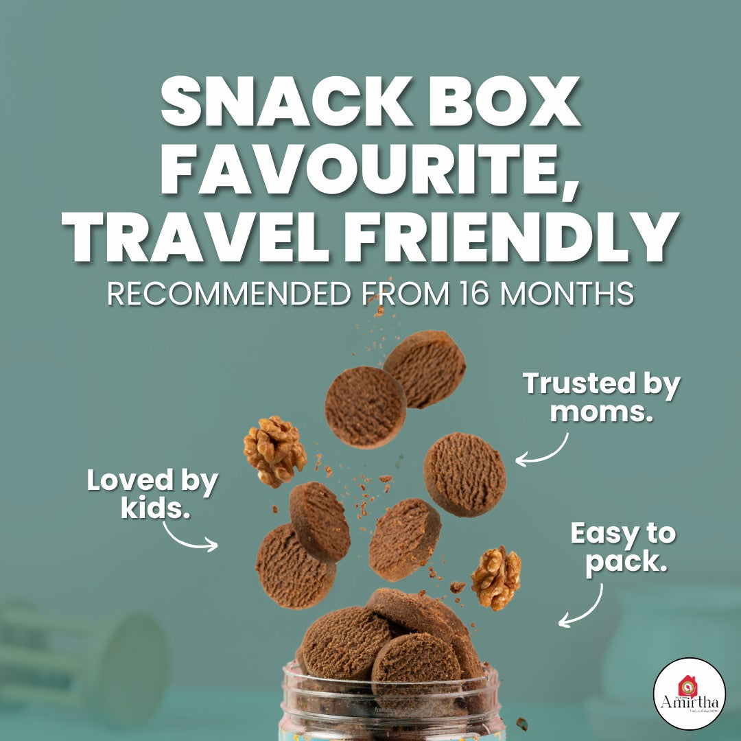 Little Millet & Walnut Butter Cookies - Amirtha Health Foods