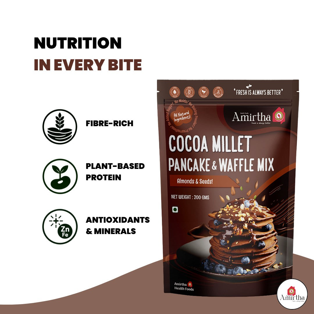 Cocoa Millet Pancake Mix - Amirtha Health Foods