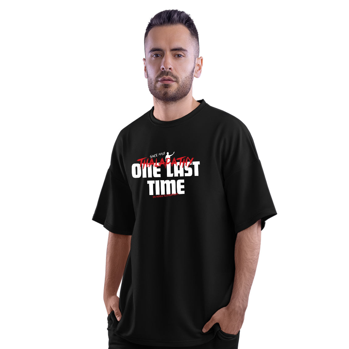 One Last Time Thalapathy Vijay Oversized T-Shirt - Dudeme