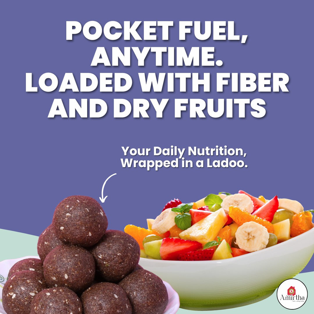 Sesame & Foxtail Millet Power Ladoos - Amirtha Health Foods