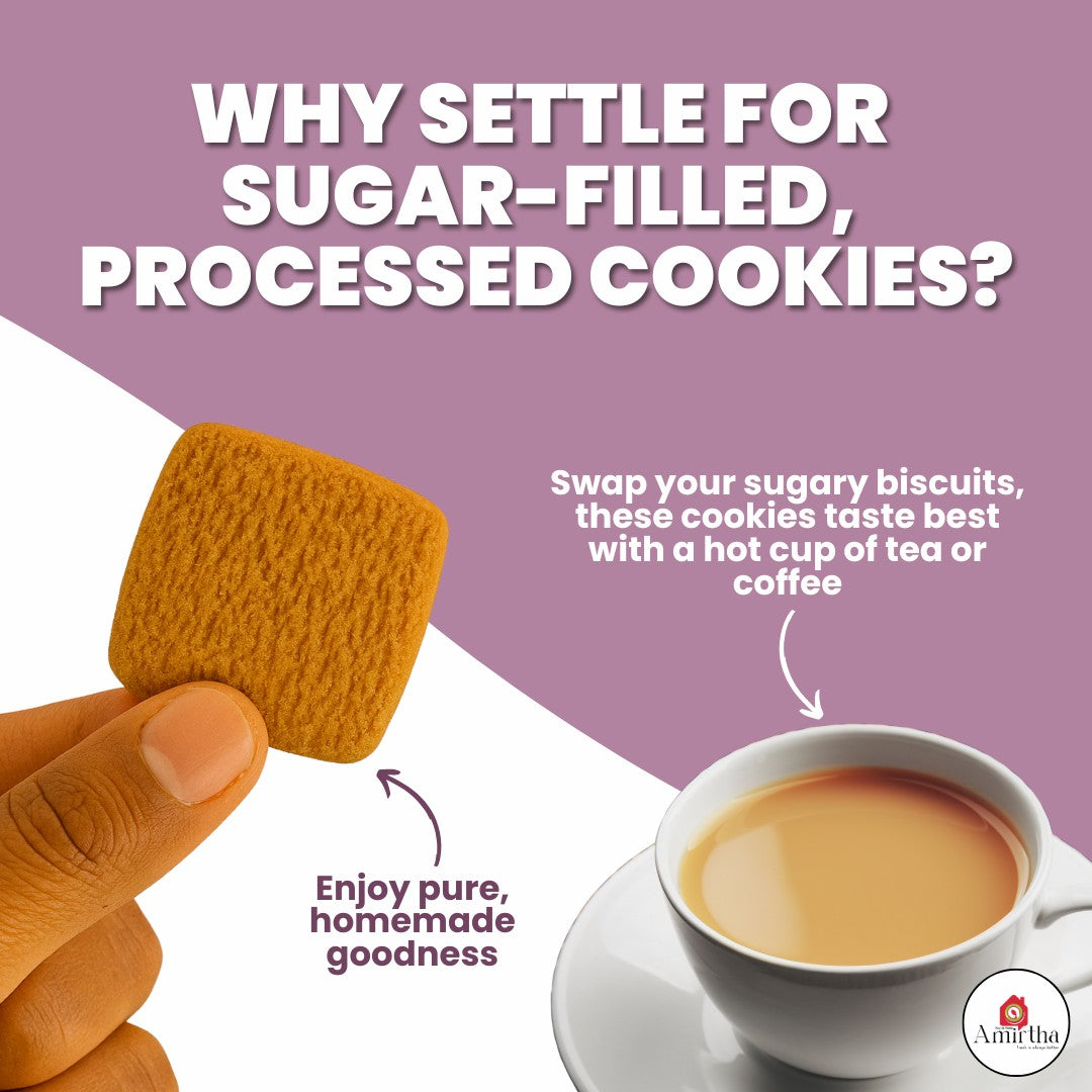 Almond Millet Butter Cookies - Amirtha Health Foods