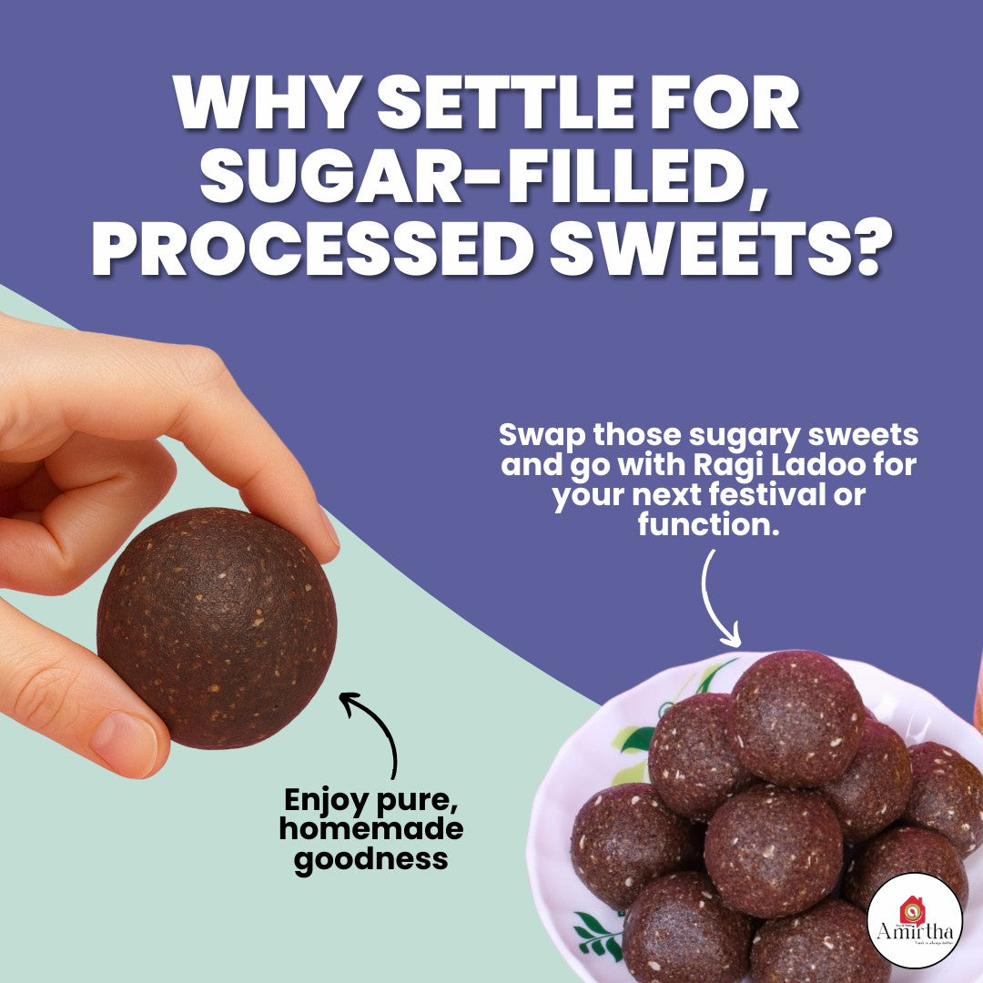 Sesame & Foxtail Millet Power Ladoos - Amirtha Health Foods