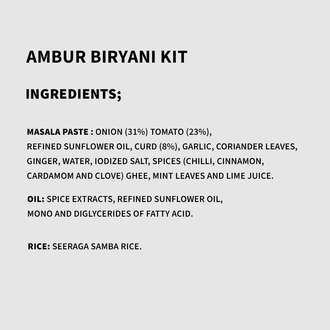 Ambur Biryani Kit - Cookd
