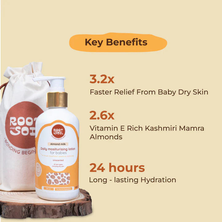 Almond Milk Daily Moisturizing Lotion For Babies Root and Soil