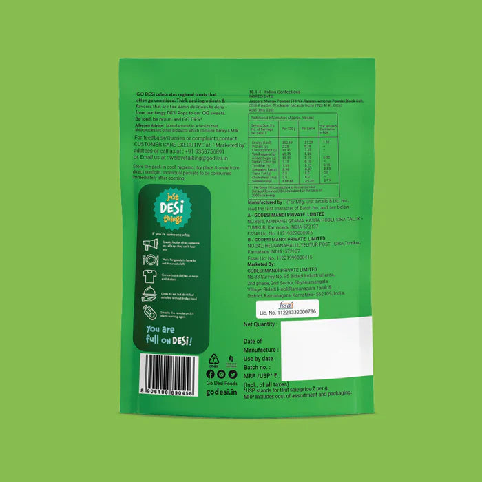 Popz pack of 8 - Kachha aam - GO DESi