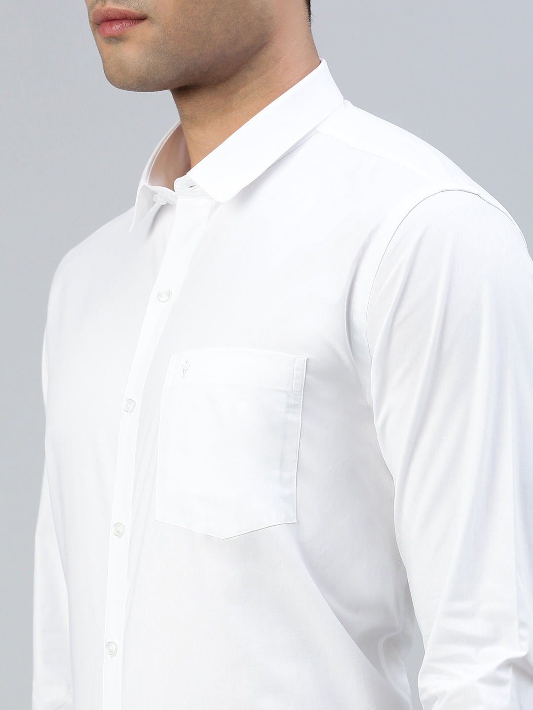 Pure Cotton White Shirt - Full Sleeve (Men 100% Pure Cotton White Shirt Full Sleeve - 38) -Ramraj Cotton