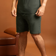 Hushy Bamboo Shorts(Dark Green) - Soft Sleep