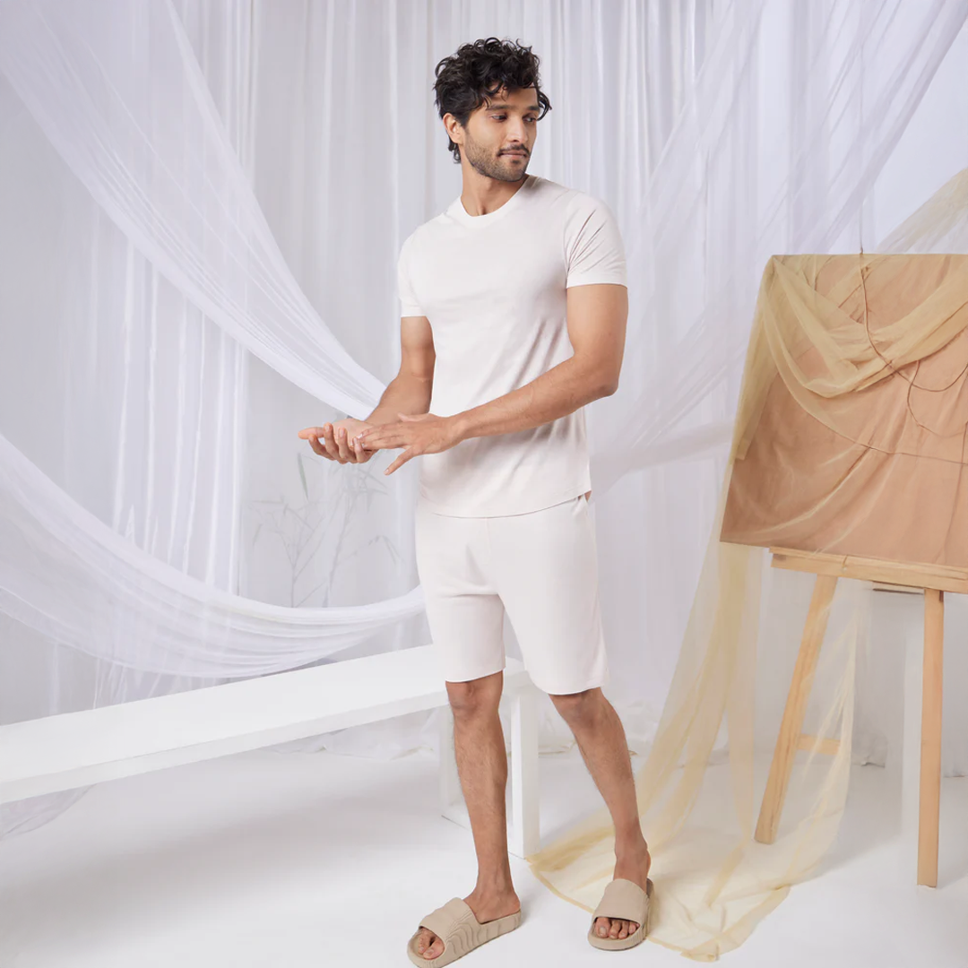 Cosmo Bamboo T-Shirt(Irish Cream) - Soft Sleep