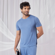 Cosmo Bamboo T-Shirt(Serene Blue) - Soft Sleep