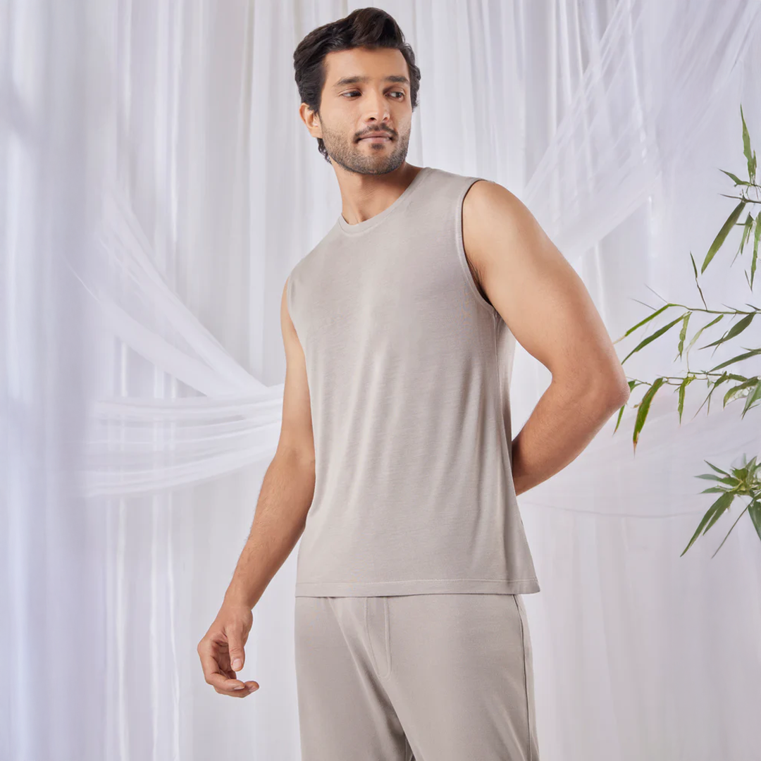 AirKnit Bamboo Tee(Grey Mocha) - Soft Sleep