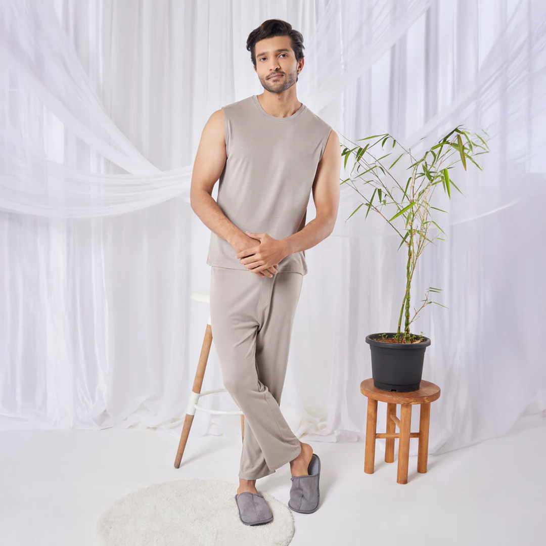 AirKnit Bamboo Tee(Grey Mocha) - Soft Sleep