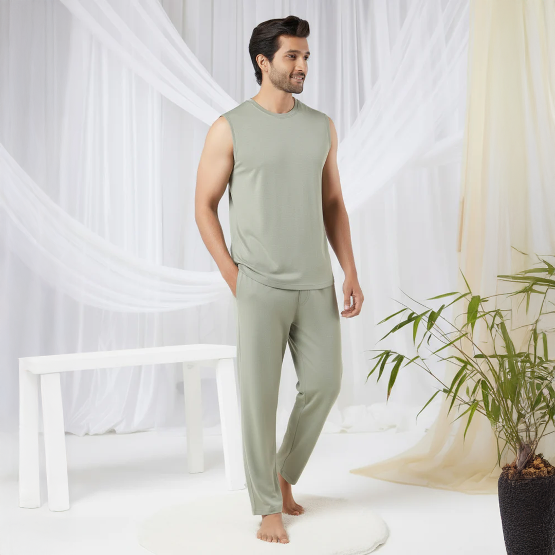 AirKnit Bamboo Tee(Laurel Green) - Soft Sleep