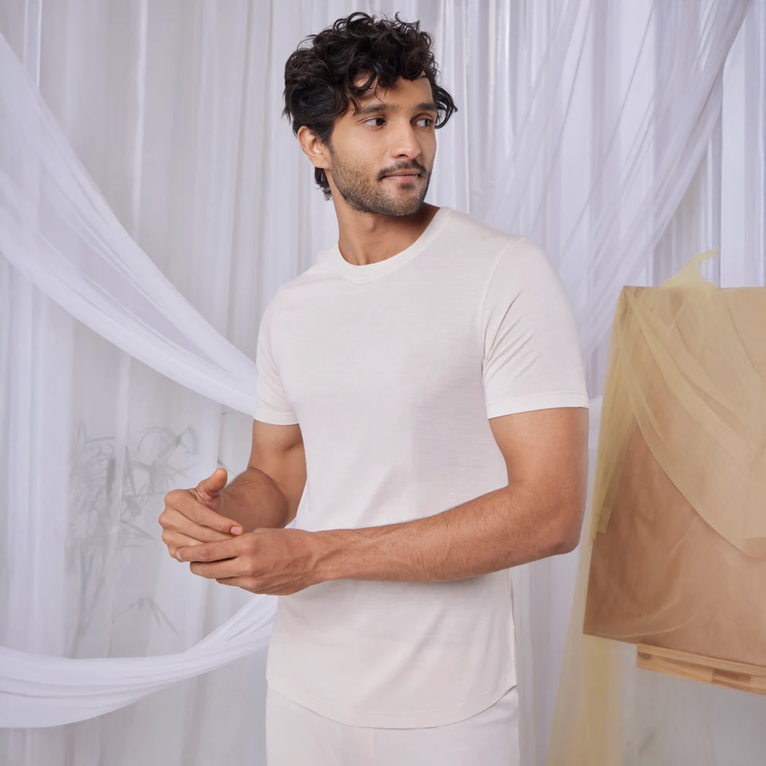 Cosmo Bamboo T-Shirt(Irish Cream) - Soft Sleep