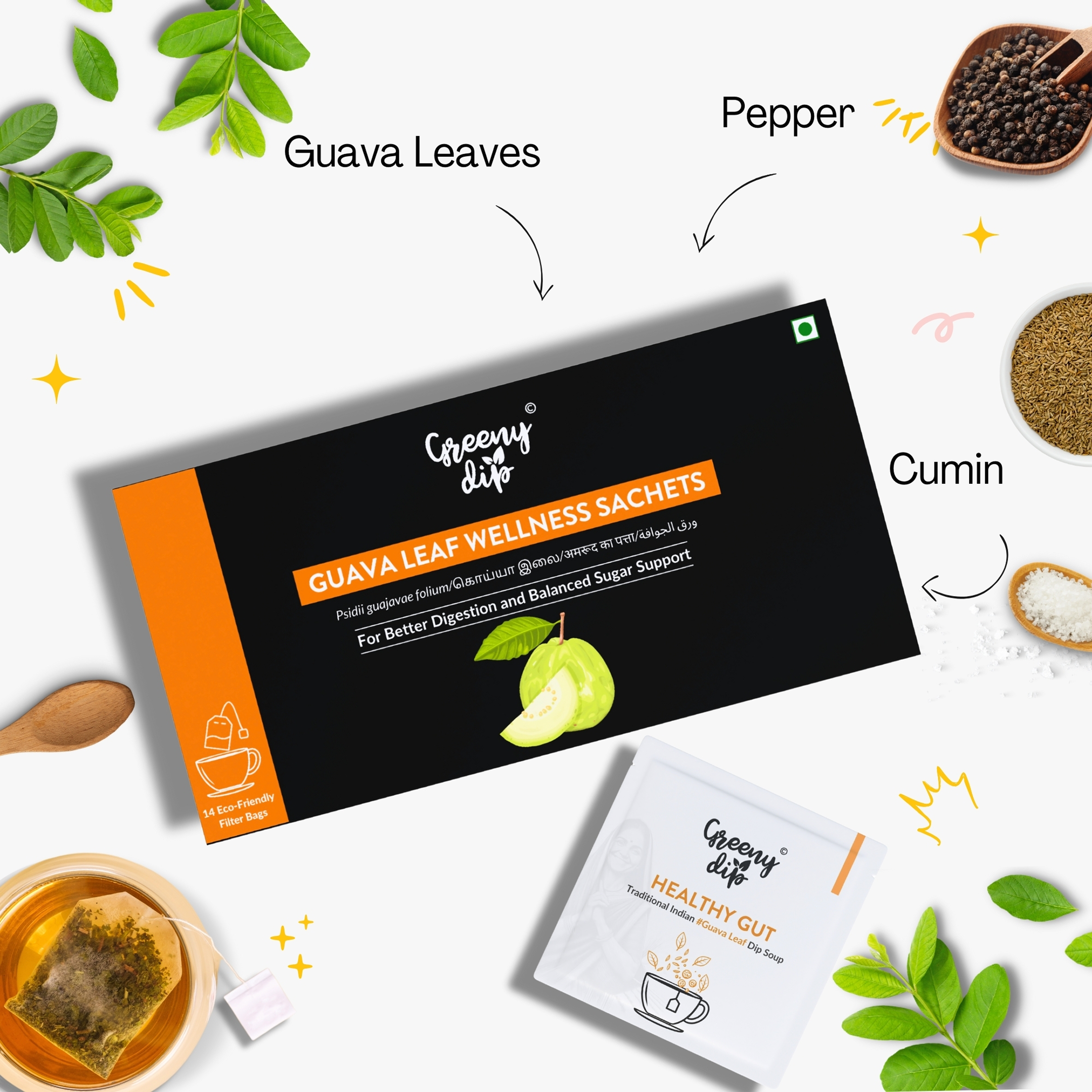 Dip Soup - Guava Leaf Wellness Sachet - Keerai Kadai