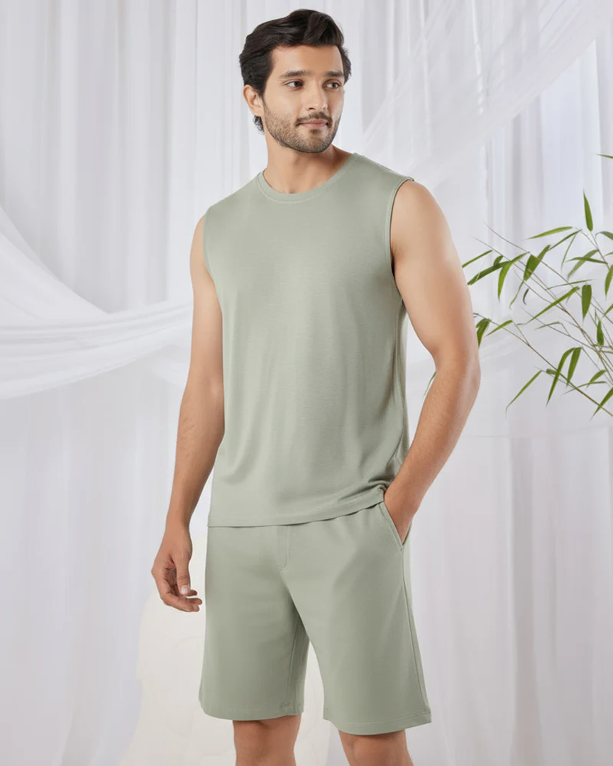 AirKnit Bamboo Tee(Laurel Green) - Soft Sleep