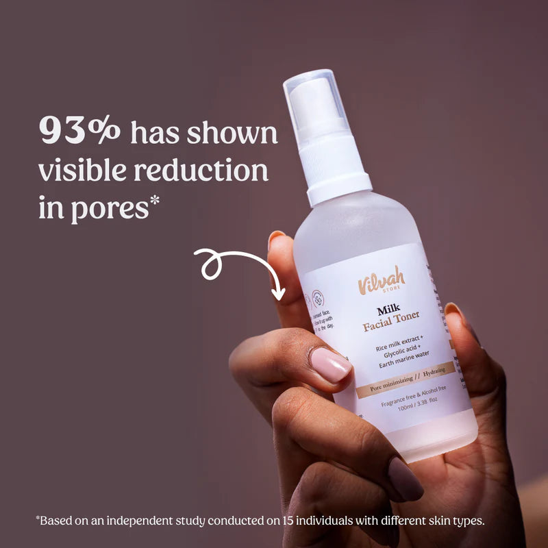 Milk Face Toner (Earth marine water - Pore minimise) - Vilvah