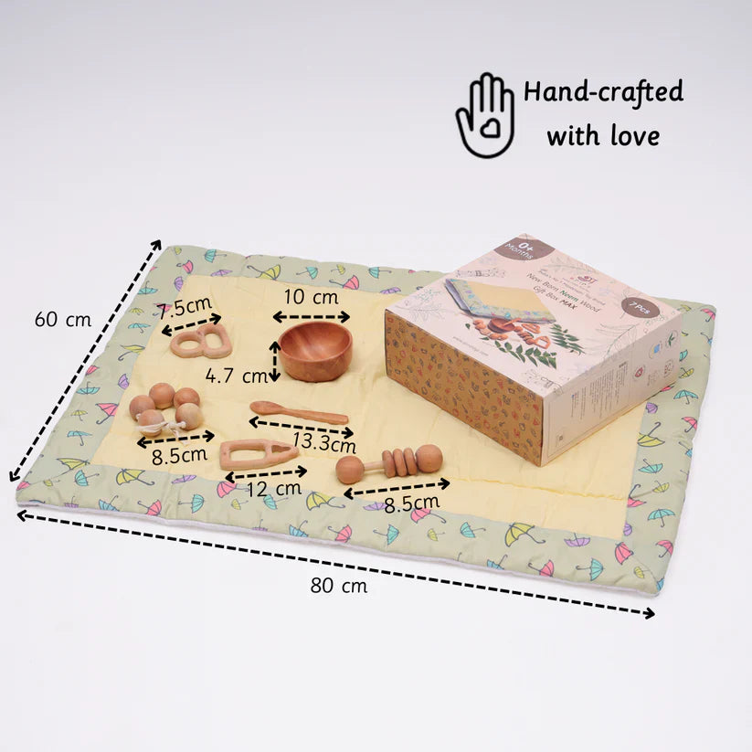 New Born Neem Wood Gift Box Max - Ariro Toys
