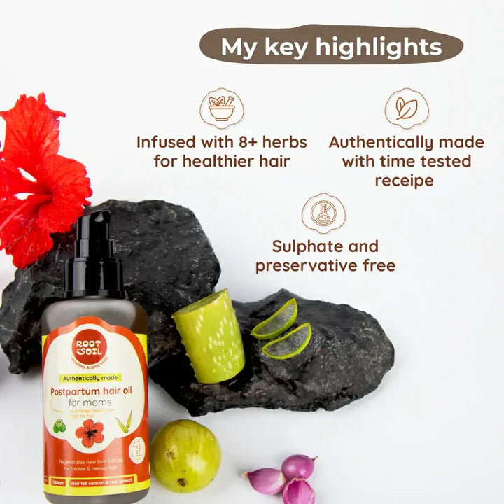Postpartum Hair Oil For Moms Root and Soil