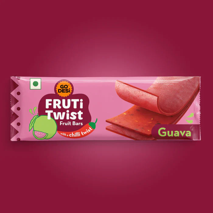 Fruiti Twist pack of 10 - Guava - GO DESi