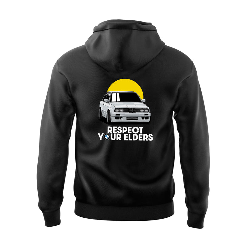 Respect the Elder Black Unisex Motorsport Hoodie - Dudeme