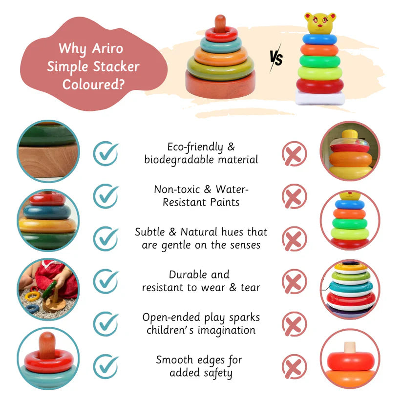 Simple Stacker Colored - Ariro Toys