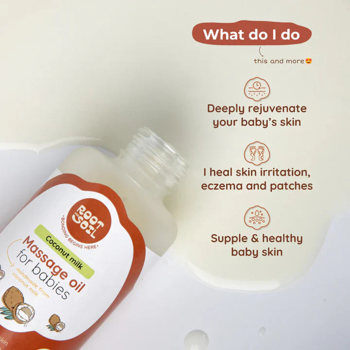 Coconut Milk Baby Massage Oil (Classic) Root and Soil
